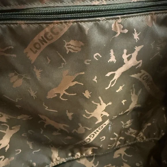 Longchamp Modele Depose Dark Brown Leather tote/shoulder Bag silver hardware - Picture 11 of 16